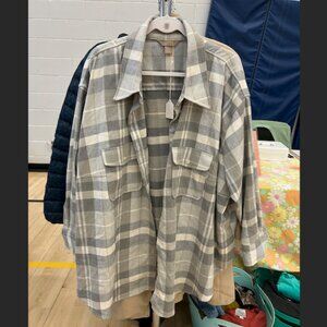 H&M Gray Plaid Shacket